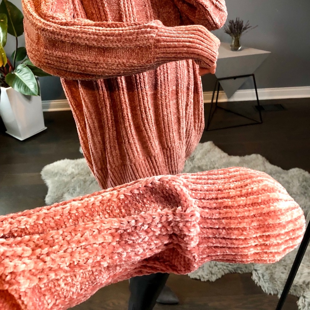 🏷Chenille Oversize Sweater Ash Rose - Picture 3 of 5